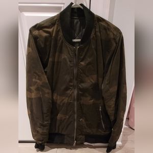 Abercrombie Men's Reversible Bomber Jacket - Size Medium